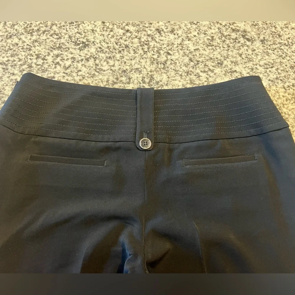 White House Black Market Black Straight-Leg Dress Trousers - Picture 5 of 10